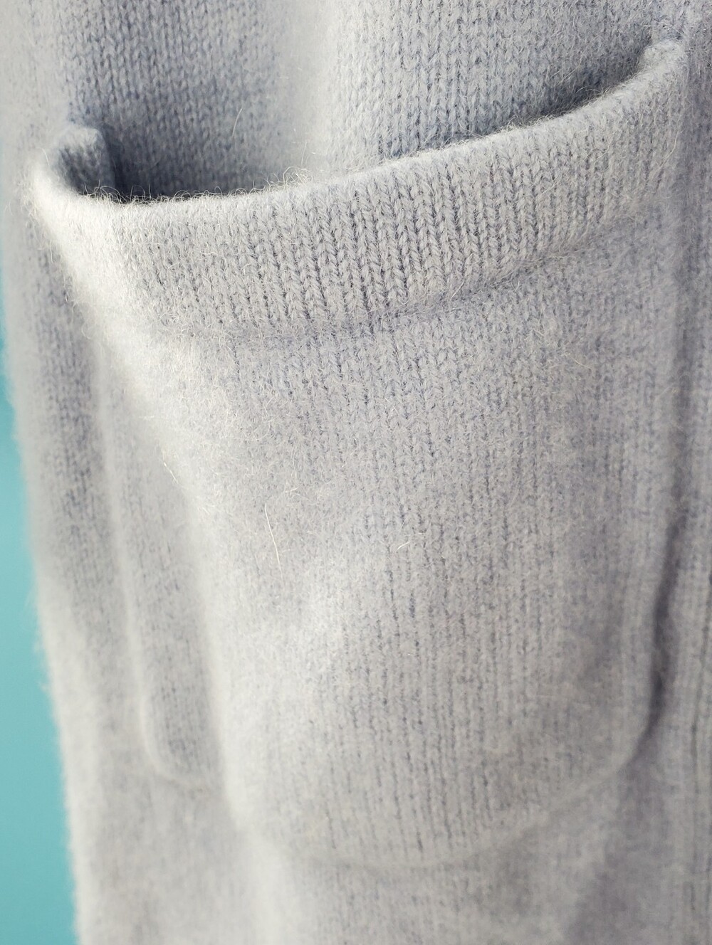 Blue 100% cashmere long cardigan S - Picture 11 of 16